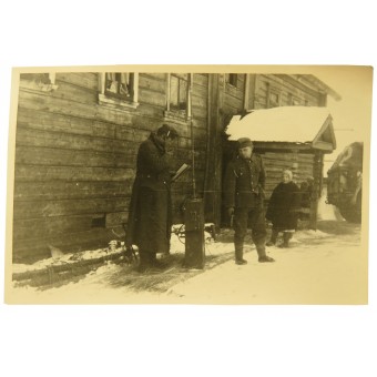 Wehrmacht radio operators unit  at the Easter front. Winter of the 1941 year. Espenlaub militaria